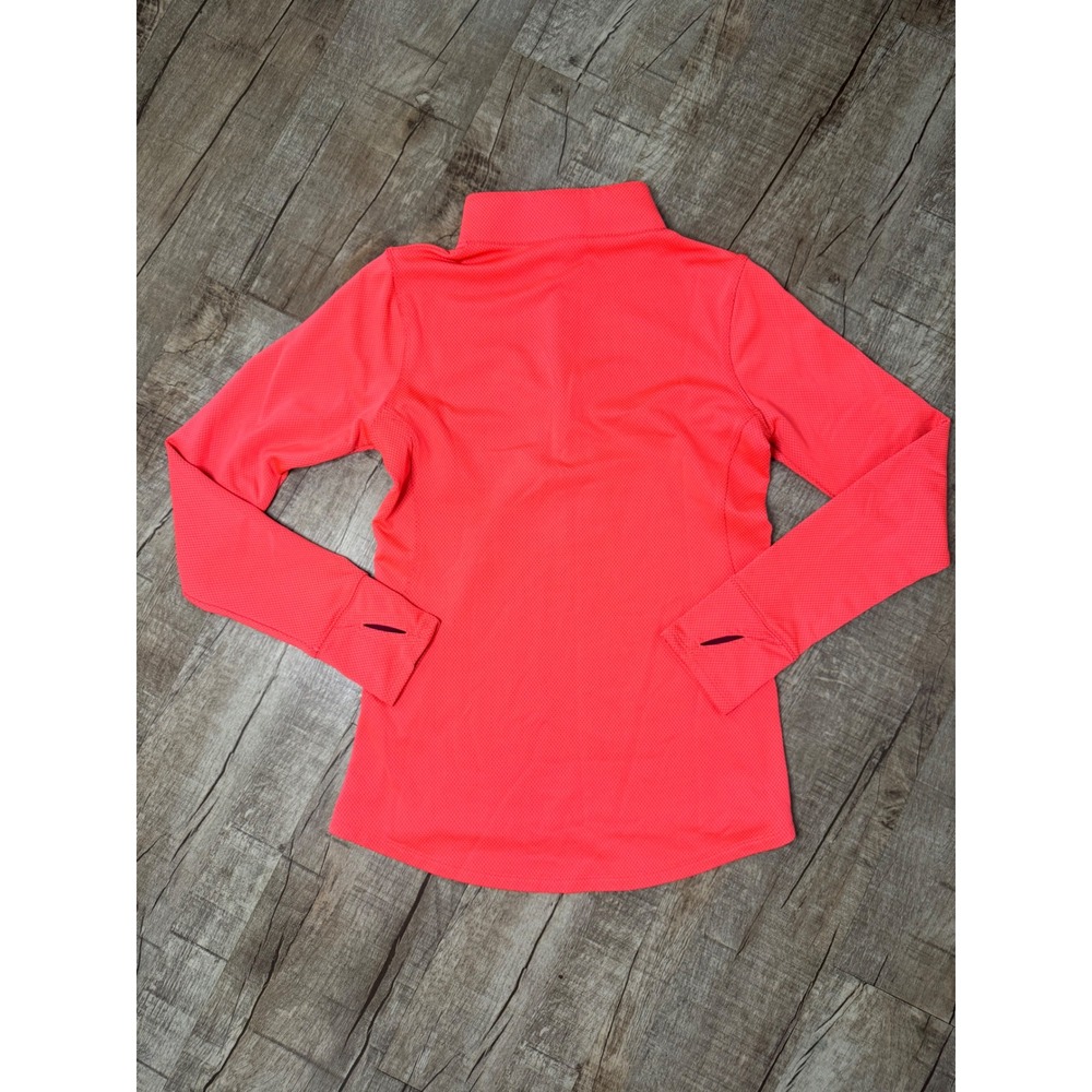 Under Armour Womens ColdGear 1/4 Zip Pullover Neon Pink Coral Medium - Picture 8 of 9